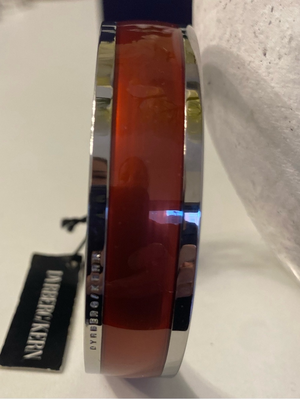Beautiful NWT Dyrberg/Kern Red and Silver Bangle